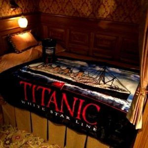 White Star Line RMS Titanic 50" x60" Coral Fleece Throw Blanket